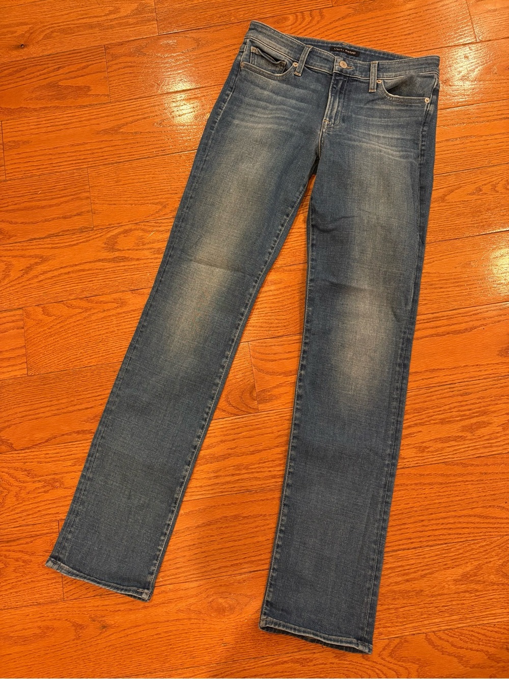 Lucky Brand Mid Rise Sweet Straight Jeans 6/28 Long Medium Wash Stretch Denim